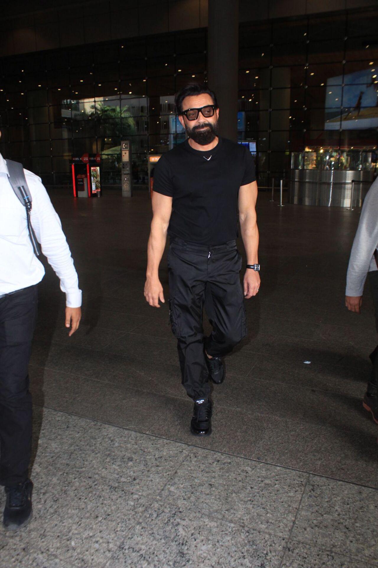 Bobby Deol looked dapper in black